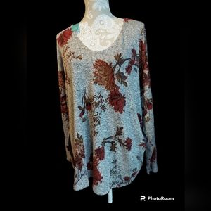 Maurices Long Sleeve Floral Shirt Women's Size 2X NWT